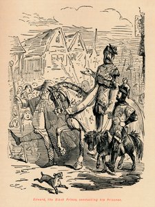 Edward den sorte prins, dirigerer sin fange, c1860, c1860 af John Leech