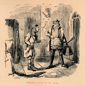 Edwards ankomst til tårnet, c1860, c1860 af John Leech