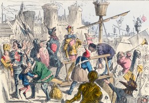 Ombordstigning af kong Henry V i Southampton af John Leech