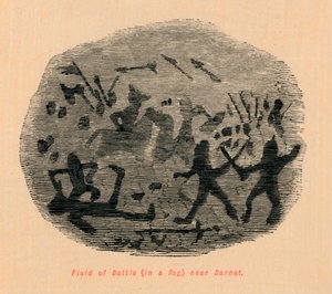 Battle Field i en tåge nær Barnet, af John Leech