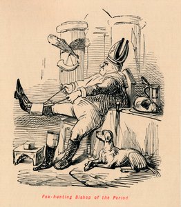 Rævejagtbiskop af perioden, c1860, c1860 af John Leech