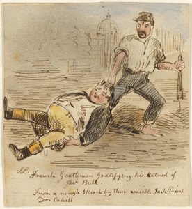 Fransk Gentleman, der tilfredsstiller sit had til hr. Bull af John Leech