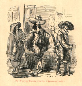 Hans nådige Majestæt Charles I, lånte penge, 1897. af John Leech