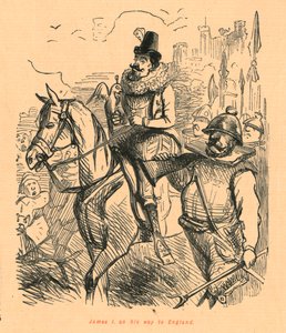 James I på vej til England, 1897. af John Leech
