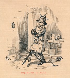Kong Stephen i fængsel, c1860, c1860 af John Leech