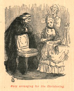 Maria sørger for dåben, 1897. af John Leech