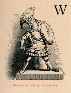 Mithridates trodser romerne, 1852 af John Leech