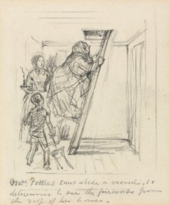 "Mrs. Pottles kan ikke tåle en skare" af John Leech