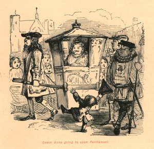 Dronning Anne vil åbne parlamentet, 1897. af John Leech