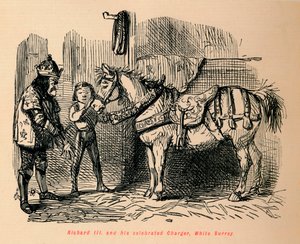Richard III. og hans berømte oplader, White Surrey, af John Leech