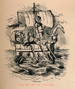 Romersk krigsmand, fra en knap medalje, 1852 af John Leech