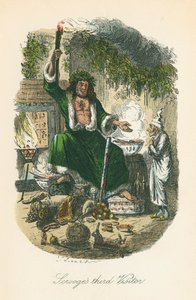 Scene fra A Christmas Carol af Charles Dickens, 1843 af John Leech