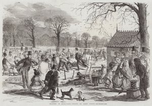 Skøjteløb i Hyde-Park af John Leech