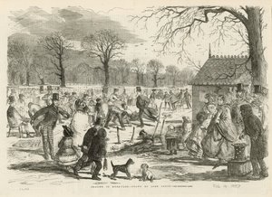 Skøjteløb i Hyde Park af John Leech