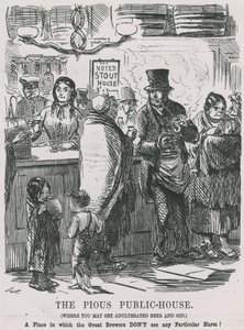 The Pious Public House, hvor du kan få forfalsket øl og gin af John Leech