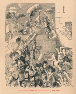 Citadellet reddet af gæsens kaglen, 1852 af John Leech