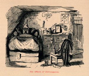 Effekterne af ekstravagance, c1860, c1860 af John Leech