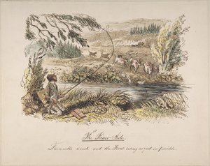 «Flodbredden, gunstig vind og ørreden, der bider så hurtigt som muligt» af John Leech