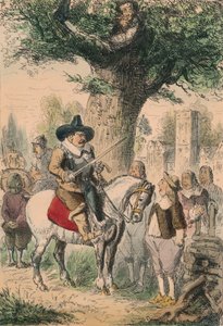 Royal Oak, Penderell-familien aner ikke, hvor Charles er!!!, 1850 af John Leech