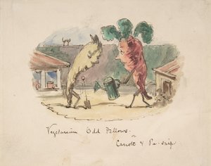 Vegetarisk Odd Fellows: eller, Carrott og Pa-Snip, 1837-64. af John Leech