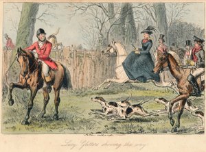 Lucy Glitters viser vejen, 1865. Kunstnere: John Leech, Hablot Knight Browne. af John Leech and Hablot Knight Browne