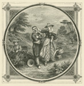 Ingen kan elske thetis og galatea på samme tid (gravering) af John Leighton