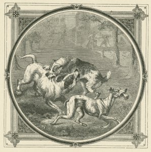 Hundene og knoglen (gravering) af John Leighton