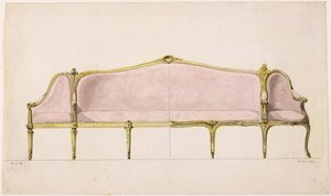 Design til en sofa af John Linnell