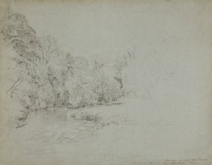 Pike Pool, Beresford Hall, Derbyshire af John Linnell