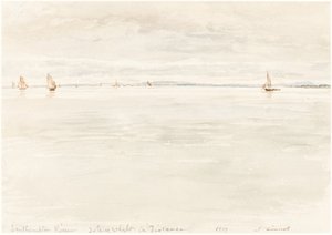 Sejlbåde på Southampton River af John Linnell