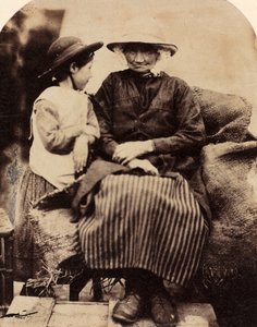 Tjenere i Rhagatt, Corwen, North Wales, ca. 1860. af John Lloyd