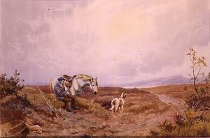 Hvile efter optagelsen (akvarel på papir) af John Maclaren Barclay