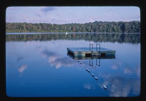 Menges Sand Pond, Menges Lakeside Resort, Livingston Manor, New York, USA af John Margolies