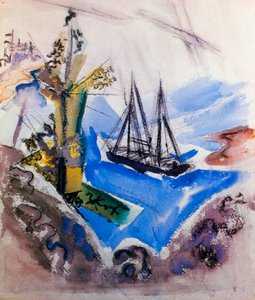 En skonnert og et træ af John Marin