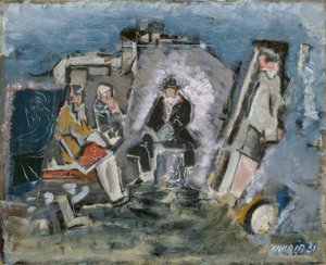 Figurer i et venteværelse af John Marin