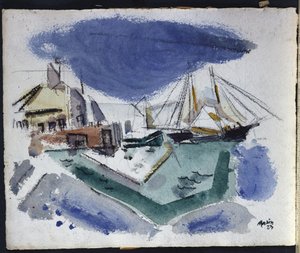 Havnescene af John Marin
