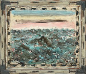 Sea, Light Red and Cerulean Blue 1948 (Olie på lærred)