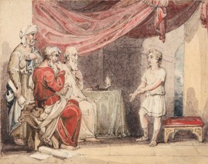 Kristus prædiker for de ældste i templet af John Martin