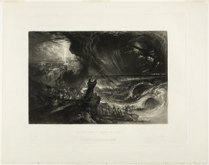 Ødelæggelsen af faraoens hær, fra Bibelens illustrationer af John Martin