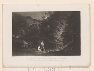 Gud giver Adam og Eva skylden for deres synd Adam og Eva hører den Almægtiges dom (titel på objektet) Illustrationer til Bibelen (serietitel) Illustrationer af Bibelen (serietitel) af John Martin