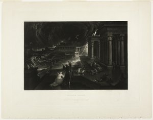 Syvende Plage, fra Illustrationer af Bibelen af John Martin