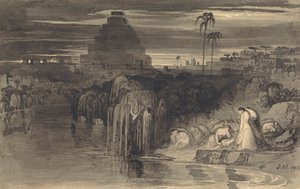 Jerusalems døtre græder ved Babylons vande af John Martin
