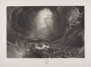 The Deluge, ca. 1828 (wc på papir) af John Martin