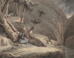 Ravnene fodrer Elias af John Martin
