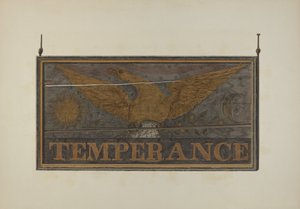 Værtshusskilt: Temperance, ca. 1940.