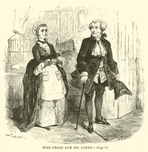Illustration til "En fortælling om to byer" af Charles Dickens