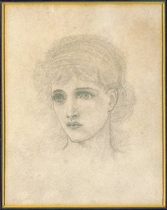 Head of a womandani af John Melhuish Strudwick