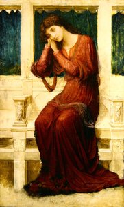 When Sorrow comes to Summerday Roses bloom in Vain, ca. 1910 (olie på lærred) af John Melhuish Strudwick