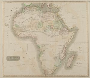 Afrika (håndfarvet gravering) af John Menzies