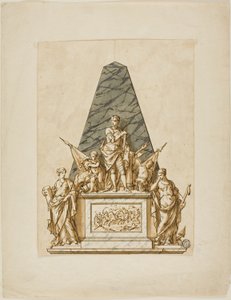 Uudført design til monumentet til den første hertug af Marlborough af John Michael Rysbrack